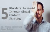 Acrolinx Webinar - 5 Blunders to Avoid With Your Global Content