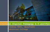 Critical Digital Pedagogy & E-portfolios