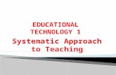 Systematic Approach to Teaching