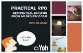 PRACTICAL RPO: GETTING REAL BENEFITS FROM AN RPO PROGRAM