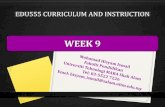 Week 9 instructional objectives