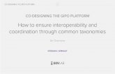 Co-Designing The GIPO Platform: How to ensure interoperability and coordination through common taxonomies