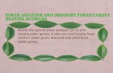 Poker analyzer and ordibary poker cards cheating