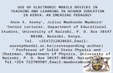 Use of electronic mobile devices in teaching and learning in higher education in Kenya: An emerging pedagogy