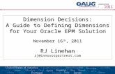 Dimension Decisions: A Guide to Defining Dimensions for Your Oracle EPM Solution