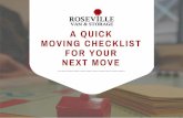 A Quick Moving Checklist for Your Next Move