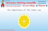 The importance of the lemon law
