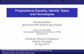 Propositional Equality, Identity Types and Homotopies