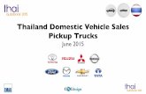 Thailand Car Sales Pickup Trucks June 2015