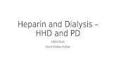 Heparin and dialysis – hhd and pd