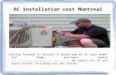 AC installation Cost Montreal