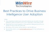 Best Practices to Drive Business Intelligence User Adoption