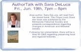 Authortalk with Sara Deluca june 19 2015