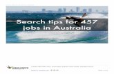 Search tips for 457 jobs in australia