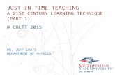 COLTT 2015 - Just-in-Time Teaching - Part 1 - Aug 2015
