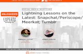 Lightning Lessons Periscope Snapchat Meerkat Tumblr at #BlogHer15