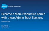Dreamforce 15 Admin Track Admin Productivity Sessions