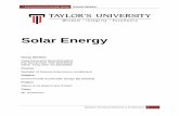 Renewable Energy: Solar Energy Report