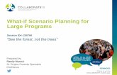 What-If Scenario Planning for Large Programs (See the Forest, Not the Trees)