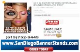 60 x 92 SilverStep Wide Retractable Banner Stand and Print San Diego