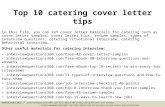 Top 10 catering cover letter tips