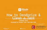 How to Deodorize & Clean a Tent