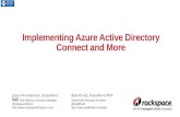 Implementing Azure Active Directory Connect and more