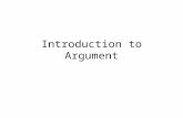 Introduction to argument elements