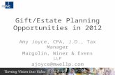 2012 Gift & Estate Planning Opportunities