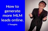 How To Generate more MLM leads