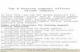 Top 8 housing support officer resume samples