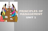 Principles of management Unit-1 BBA