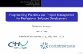 Programming practises and project management for professionnal software development