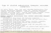 Top 8 child advocate lawyer resume samples