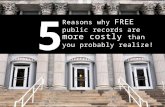 Five reasons why Free public records are more costly that you probably realize.