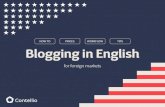 Blogging in English  for Foreigners
