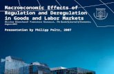 Macroeconomic Effects of Regulation and Deregulation in Goods and Labor Markets