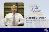 Aaron Allen, Partner at the Law Offices of Matt & Allen