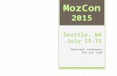 MozCon 2015: Applicable Takeaways