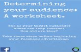How to determine your Facebook Advertising Audience