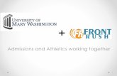 Admissions and Athletics working together