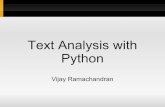 Text analysis using python