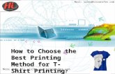 How To Choose The Best Printing Method For T Shirt Printing