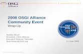 OSGi Community Event 2008 Closing Remarks - Stan Moyer, President of OSGi Alliance