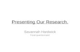 Presenting our research