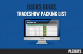 Tradeshow Packing List - Users Guide