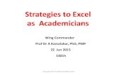 Strategies to Excel as Academicians