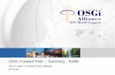 OSGi Forward Path – Summary - Dr. John Barr, President of OSGi Alliance