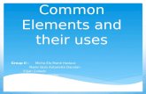 Common Elements and their Uses