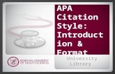 Roseman University Library - APA Citation - Basics and Introduction